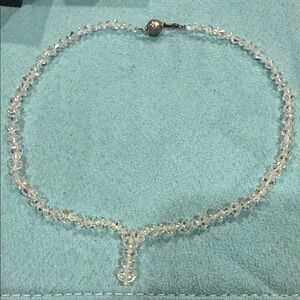 Elegant Crystal Necklace w 925 SS Clasp